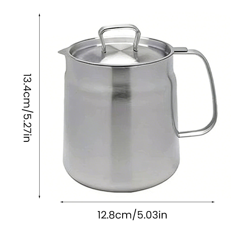 2.0L Premium SUS304 Stainless Steel Oil Filter Pot & Deep Fryer