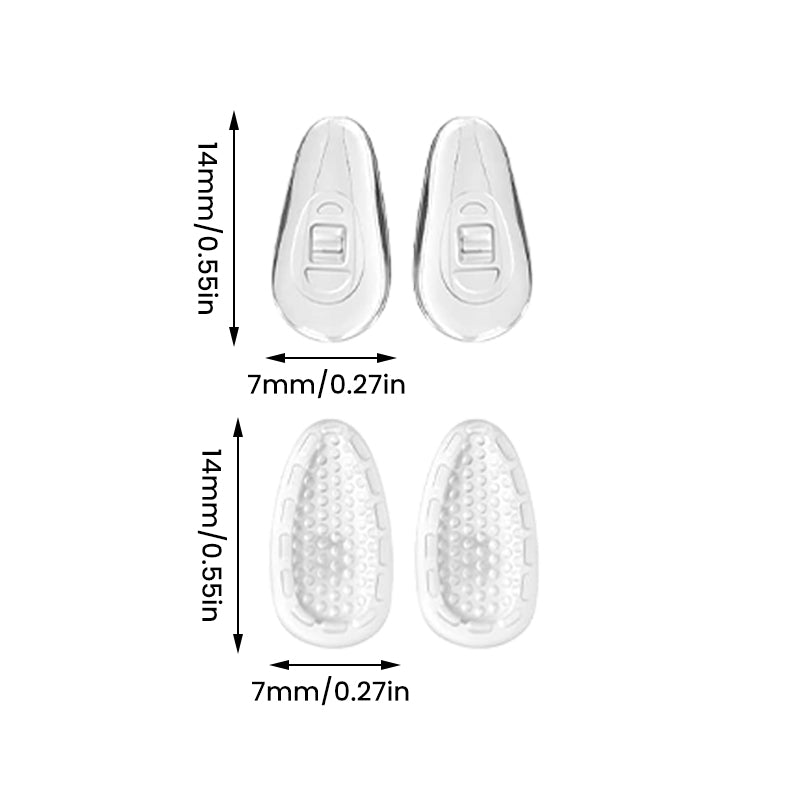 Soft Silicone Air Chamber Eyeglasses Nose Pads (10 pairs)