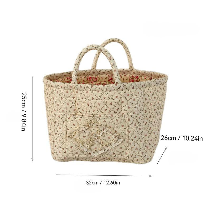 Floral Pattern Foldable Laundry Basket