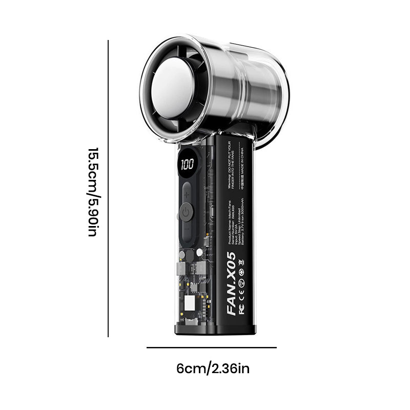 Transparent Mecha USB Turbo Fan with Semiconductor Cooling