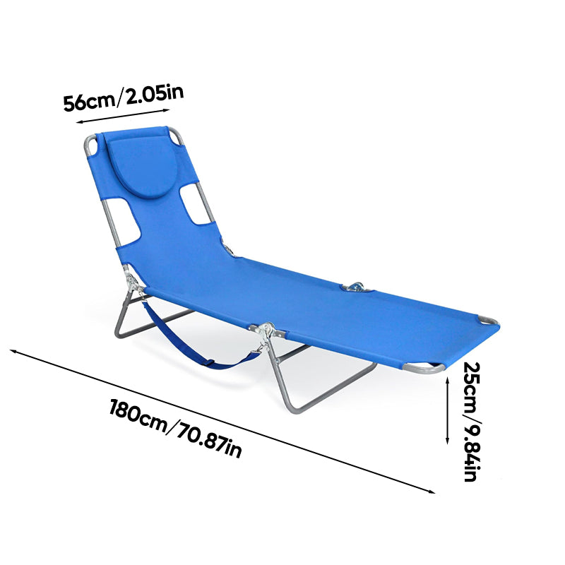 Portable Folding Beach Lounge Chair with Backpack Straps