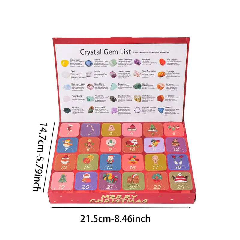 Christmas Advent Crystal Blind Box (24 Grids)
