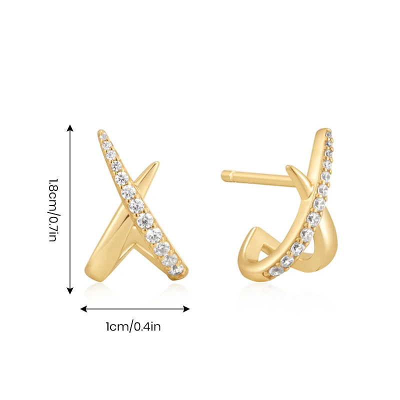 Simple Versatile Crossover Style Earrings