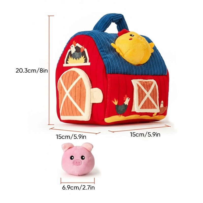 Surprise Barn with Stuffed Farm Animals