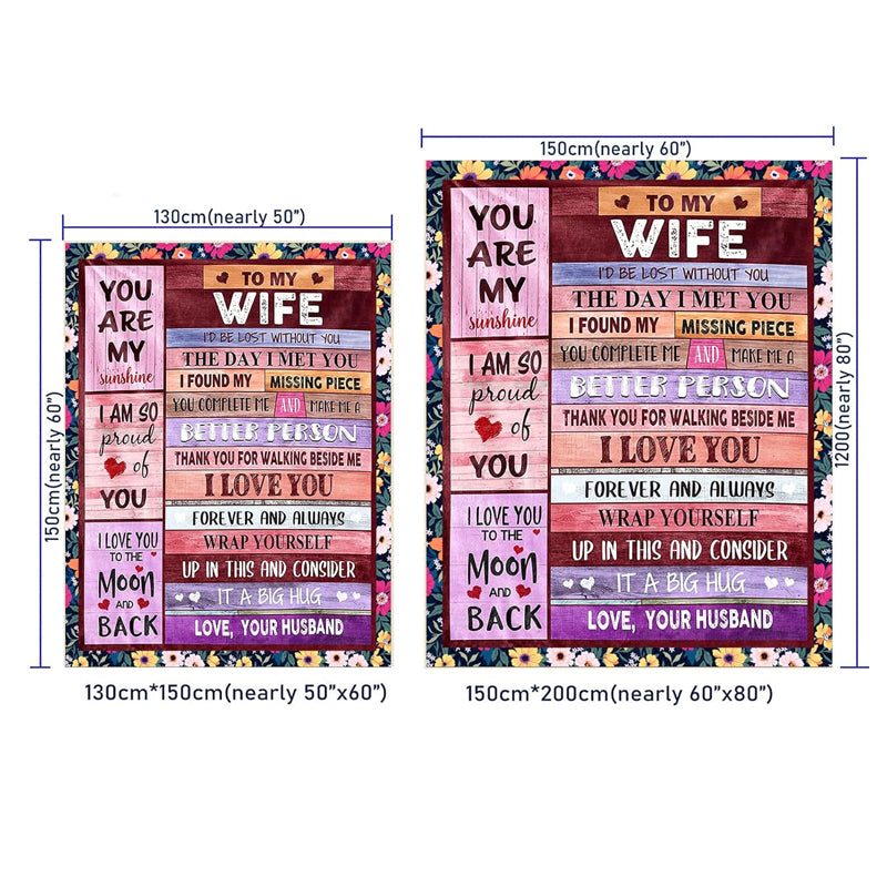 To My Wife Blanket – Romantic Gift from Husband