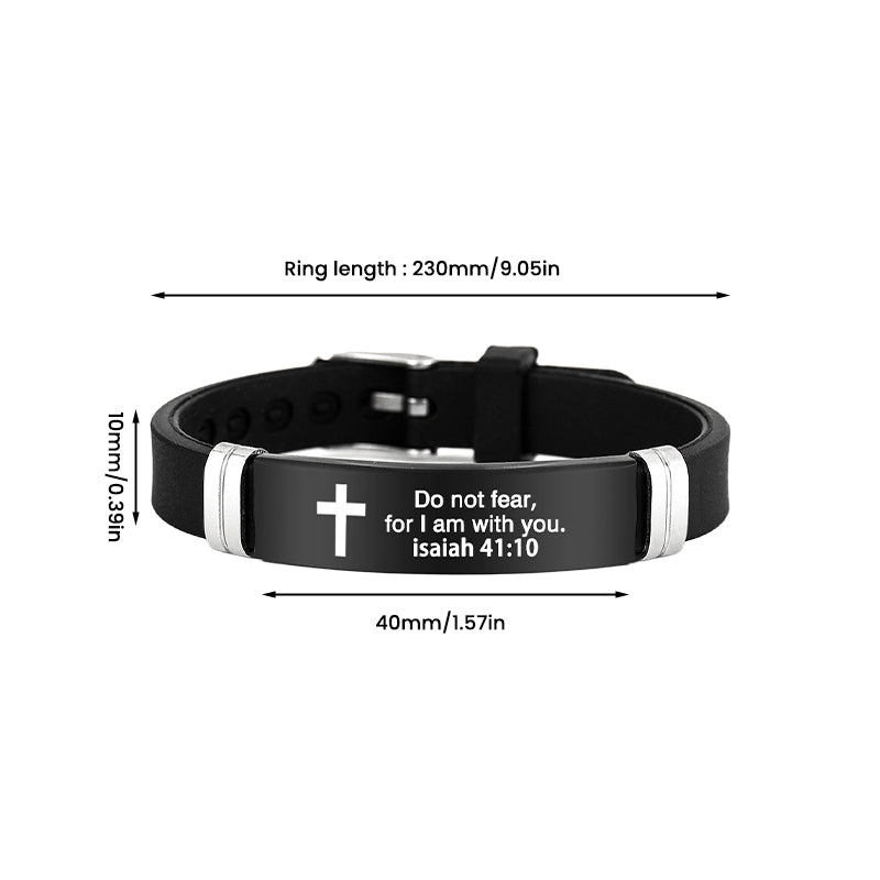 Inspirational Quote Bible Verse Cross Bracelets