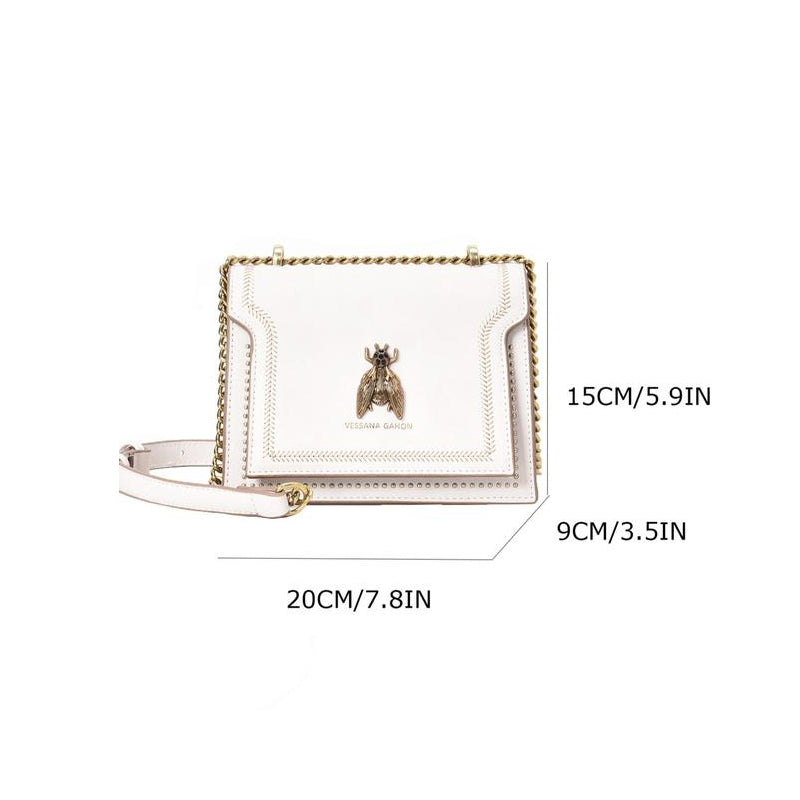 Elegant Bee Patch Crossbody Bag for Women