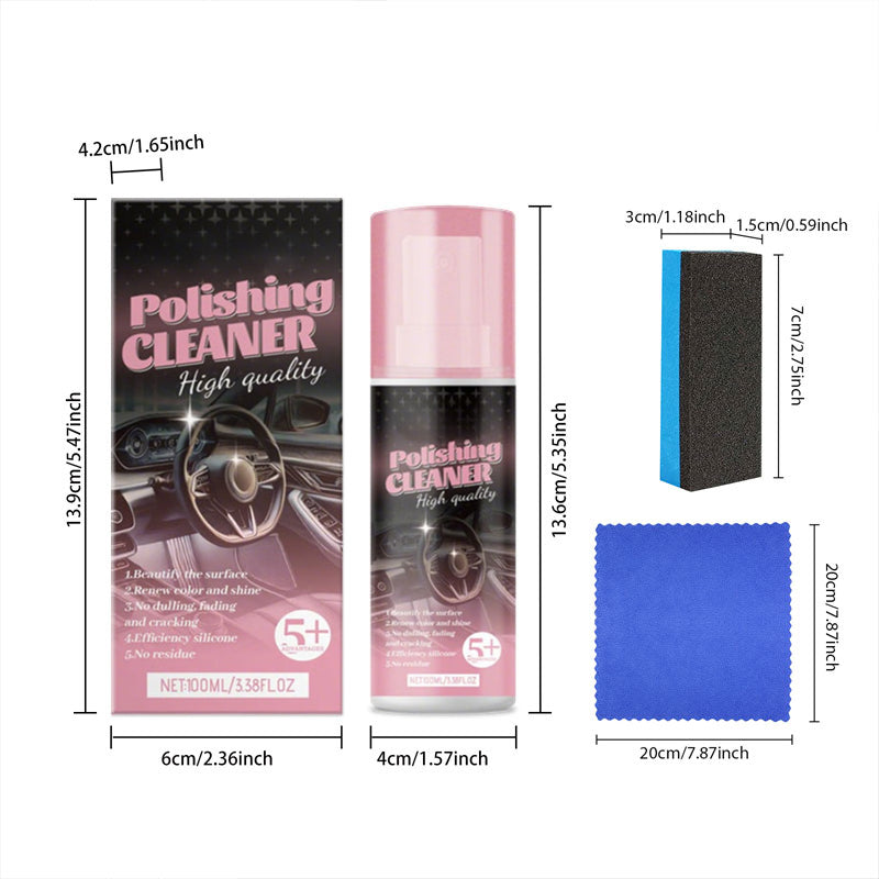 Car Interior Cleaning & Polishing Kit – Gentle Leather Care and Restoration Set