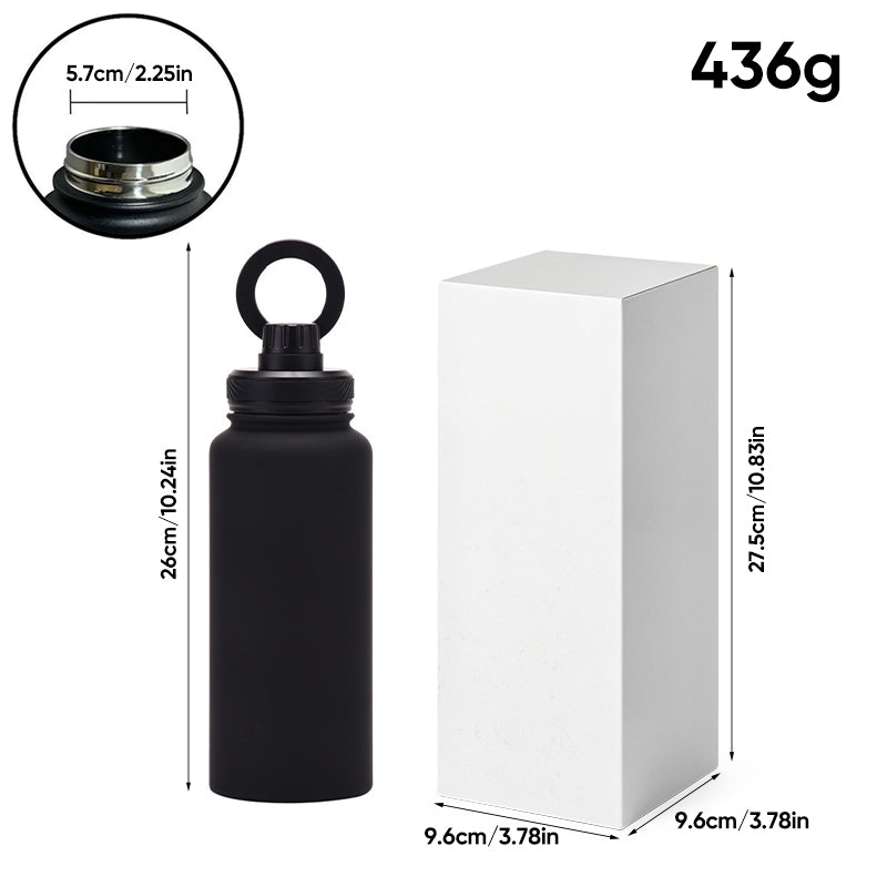 Water Bottle with Magnetic Phone Holder