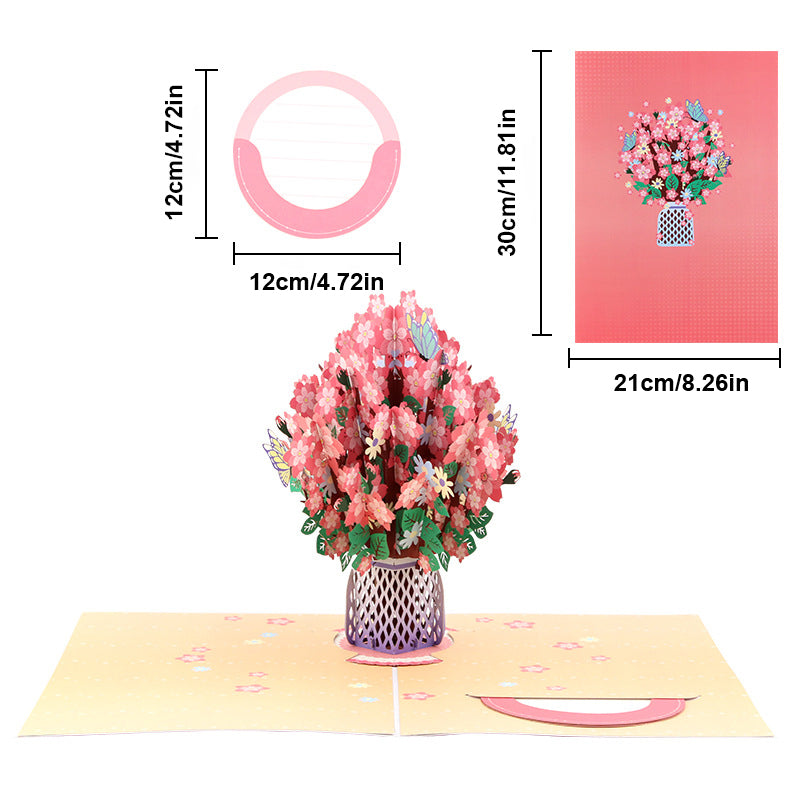 3D Handmade Bouquet Greeting Card