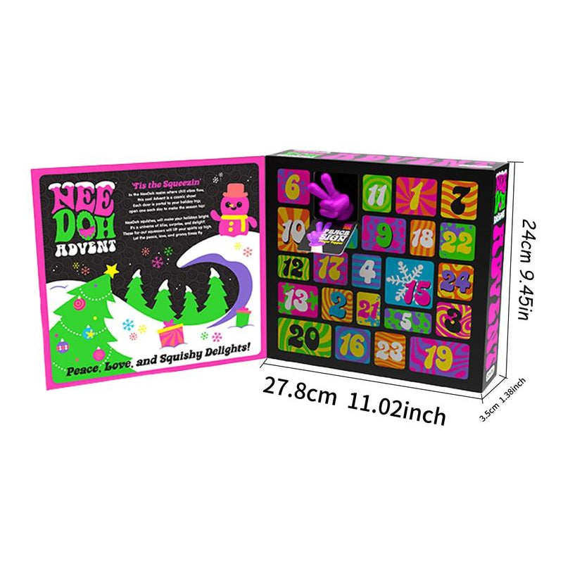 Schylling NeeDoh Advent Calendar - 24 Days of Sensory Surprises - Squishy Toys