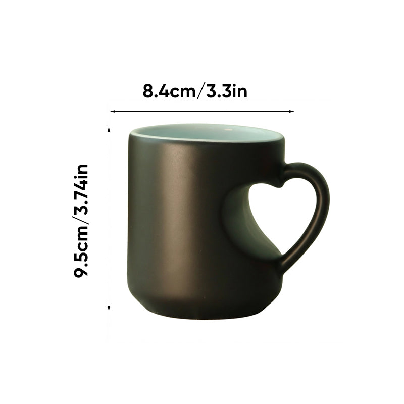 Heart-shaped Color-changing Ceramic Mug