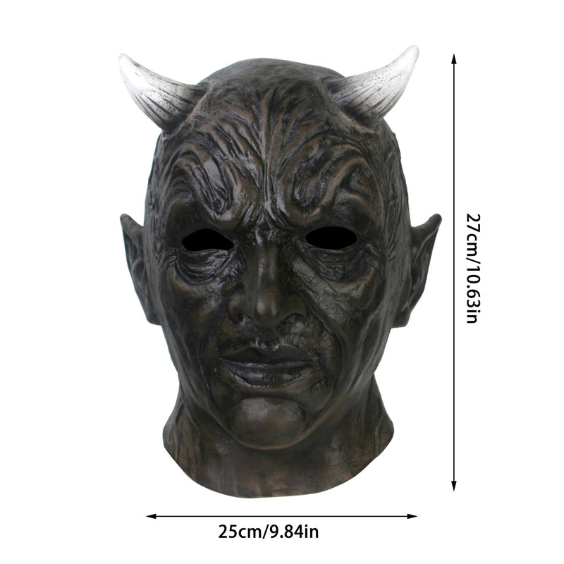 Ultra-Realistic Halloween Horned Demon Mask
