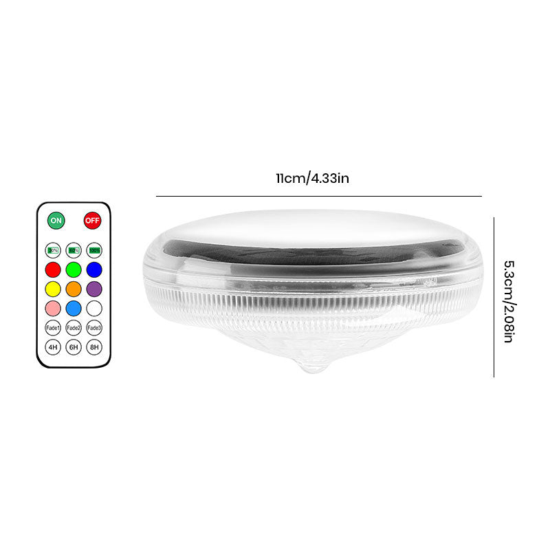 2 PCS - Timer Function Solar-Powered Pool Light with 3 Brightness Levels & 9 Colors