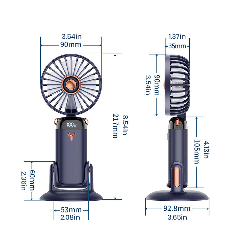 Portable Handheld Rechargeable Fan with Base
