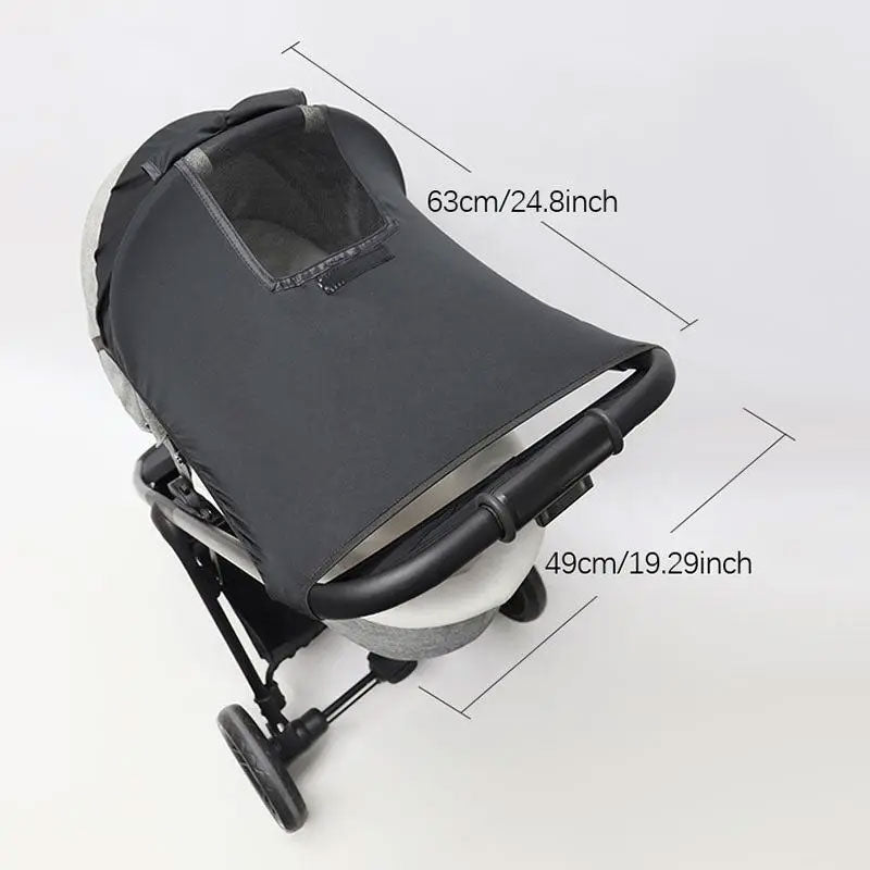 UV Protective Baby Stroller Sunshade with Top Opening