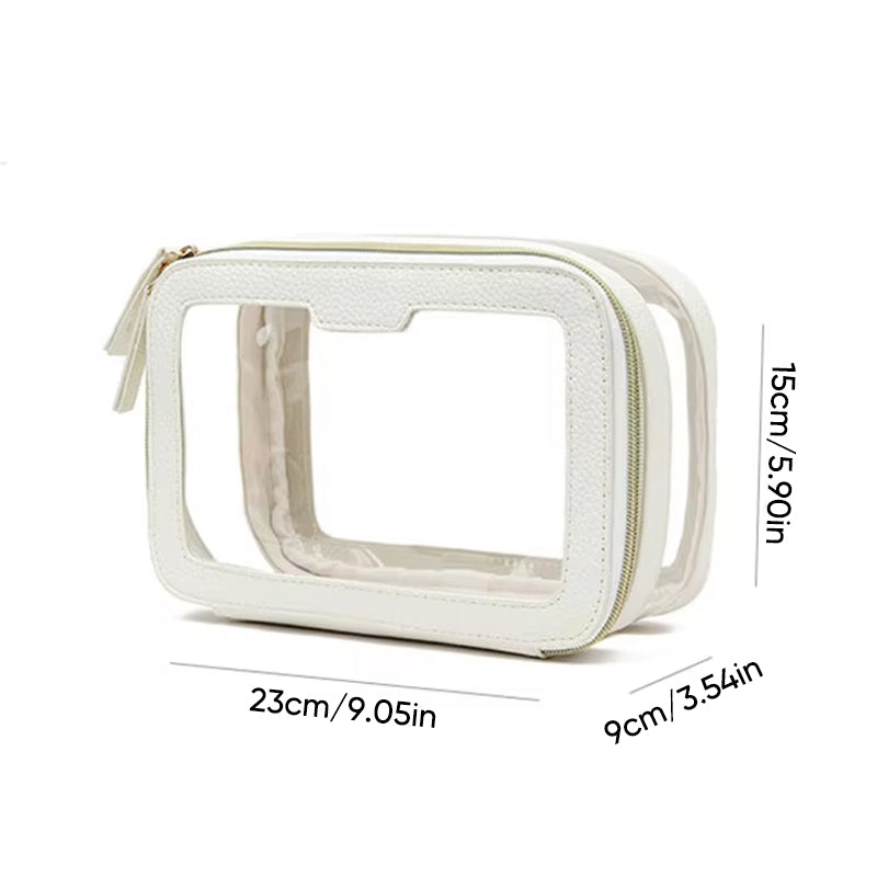 Clear Travel Makeup Bag – Waterproof TPU Cosmetic Organizer for Women