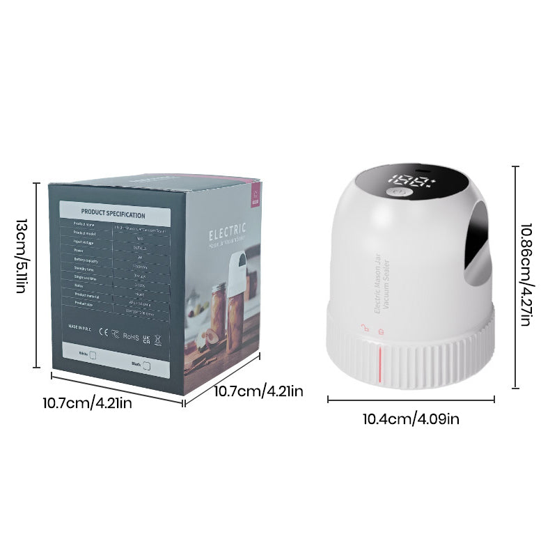 Vacuum Sealer - Electric One-Touch Food Preserver for Jars, Bags and Container