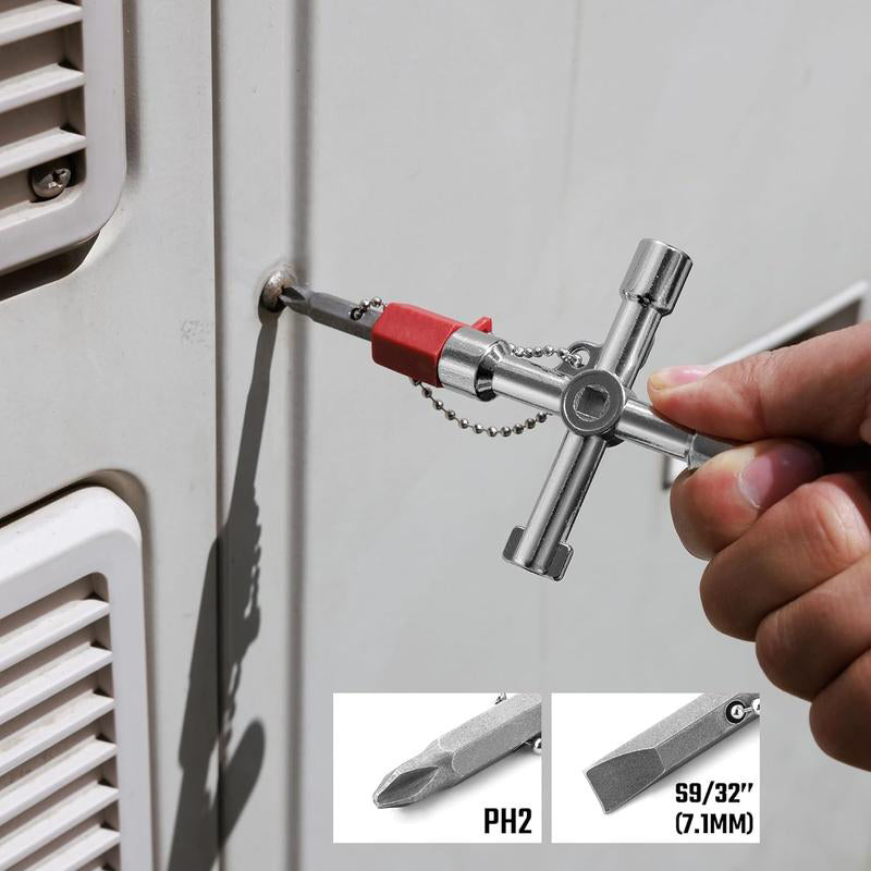 4 Way Sillcock Key with Bit