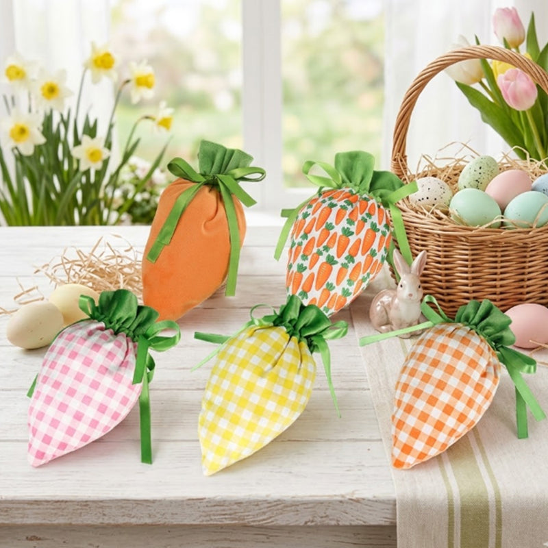Easter Bunny Carrot Treat Bags – Festive Candy & Gift Party Favor Pouches