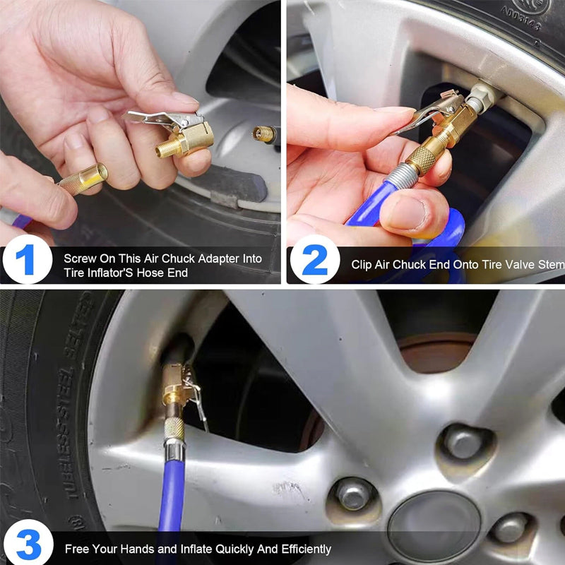 Anti-Slip Threaded Tire Inflator Adapter