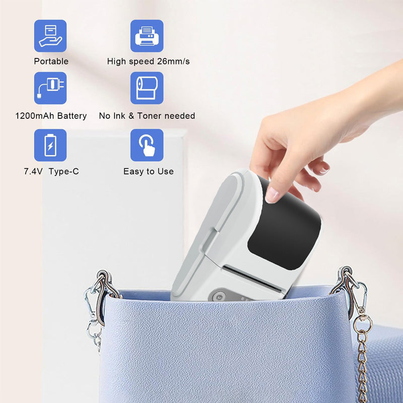 Portable Bluetooth Label Printer