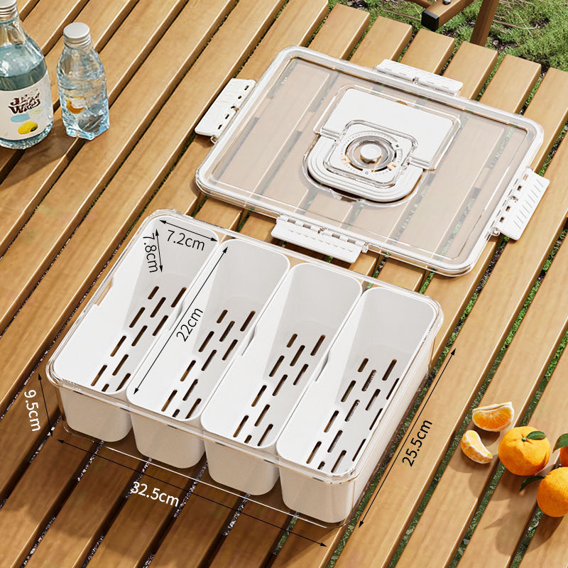 Fresh-Lock Multi-Compartment Prep & Drain Organizer