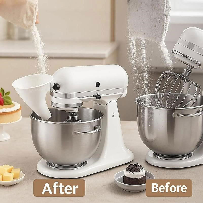 Flour Funnel for Kitchen Aid Stand Mixer