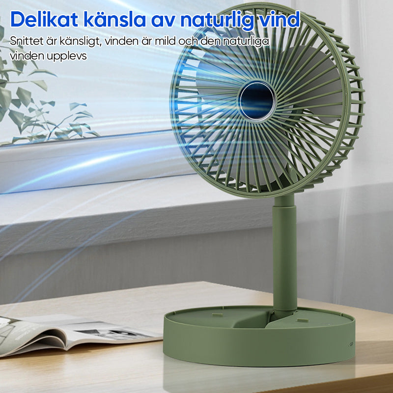 Teleskopisk fällbar fläkt