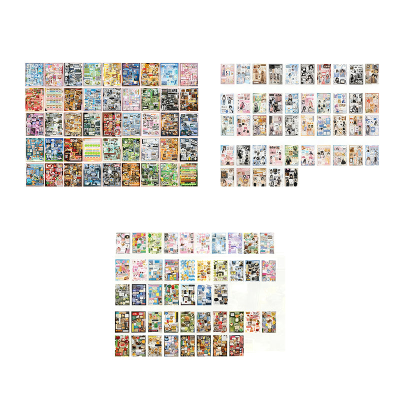 Romantic Memories Vintage Manga & Showa Style Die-cut Sticker Book