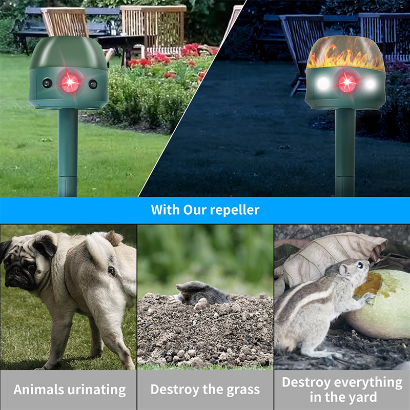 Ultrasonic Solar Animal Repeller