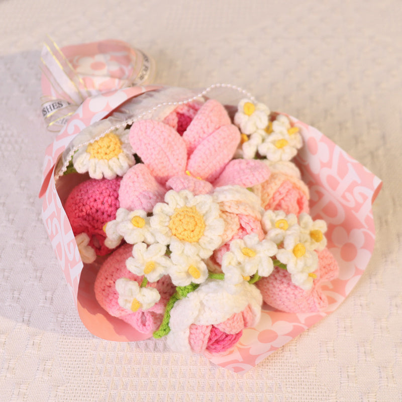 Handmade Crochet Flower Bouquet Gift