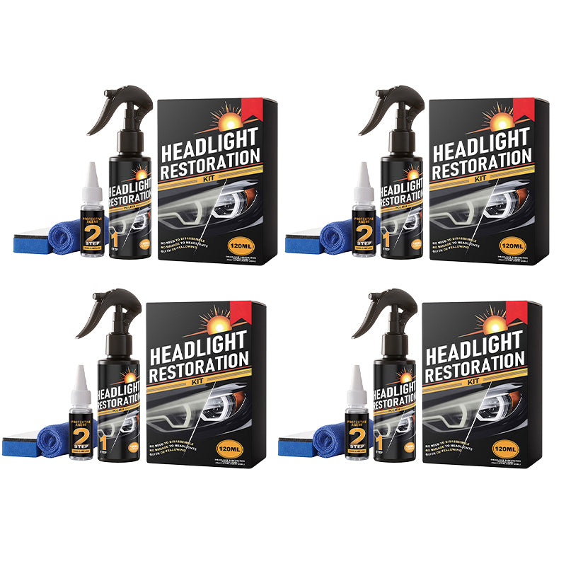Car Headlight Restoration Kit for Yellowing & Oxidation