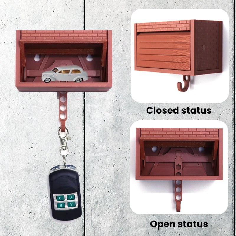 Interactive Car Garage Key Holder with Opening Door