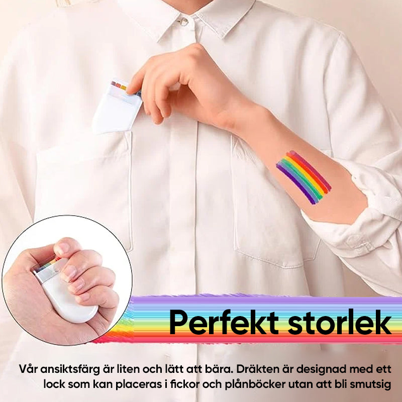 Regnbåge ansikte kroppsfärg