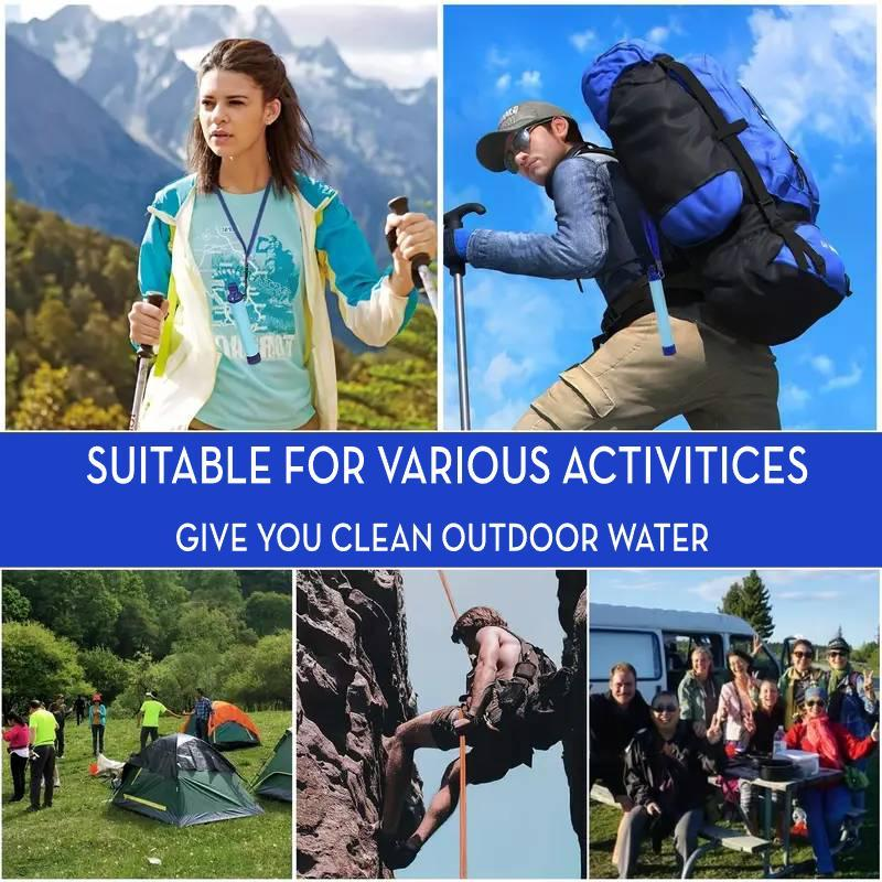 Portable Water Filtering Straw for Outdoor Adventures