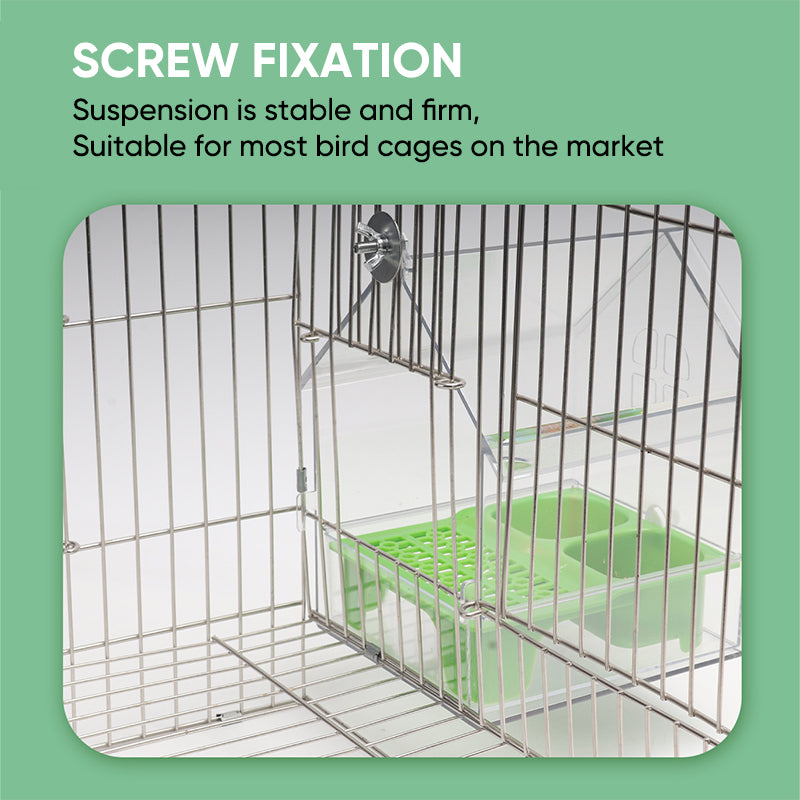 Transparent Bird Feeder with Roof Design