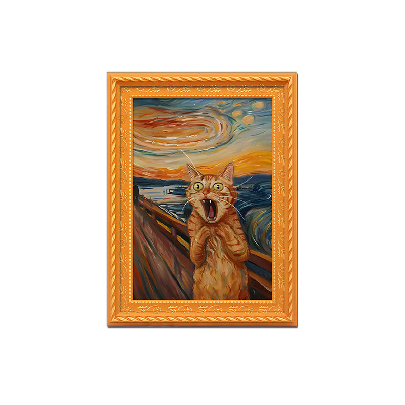 Funny Cat Art Fridge Magnets