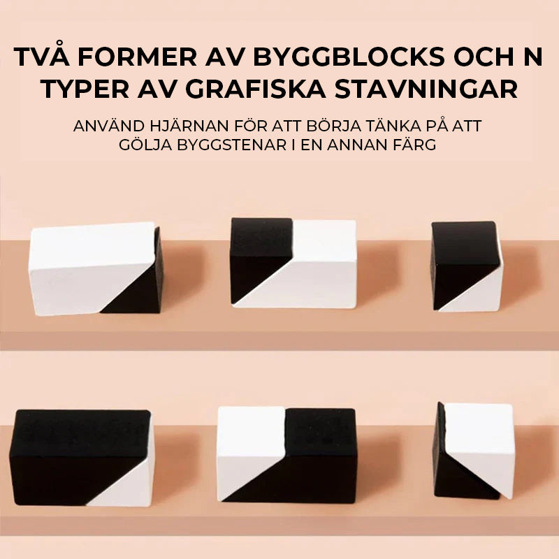 Trä dolda block pussel