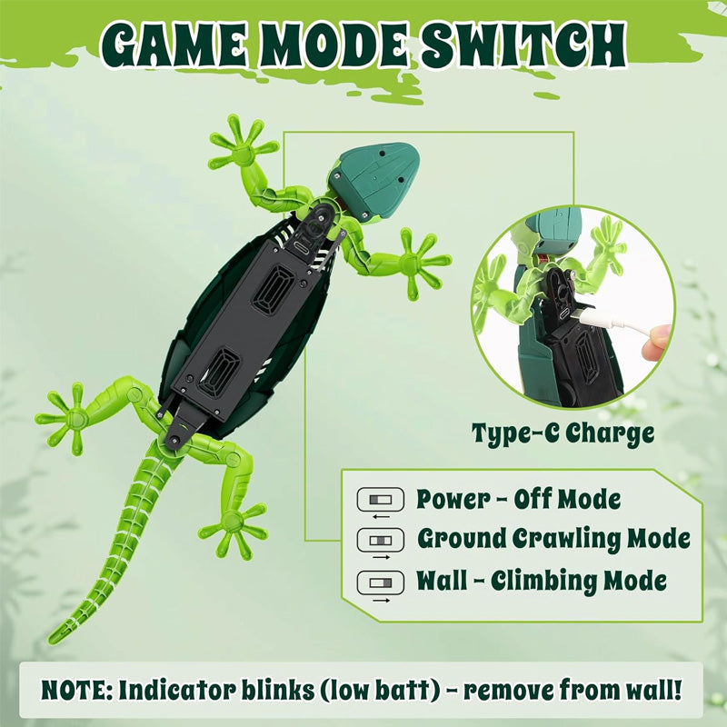 Electric Lizard Toy with LED Glowing Eyes