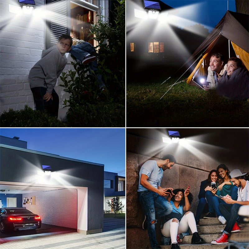 3-Head Solar Motion Sensor Security Light