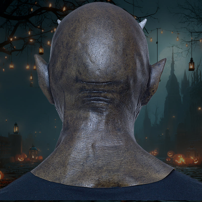 Ultra-Realistic Halloween Horned Demon Mask