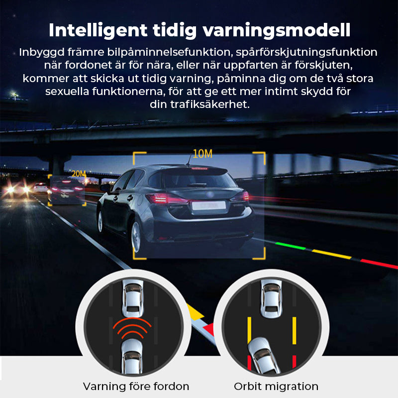 1080P HD 360° Roterande Mini ADAS Dashcam