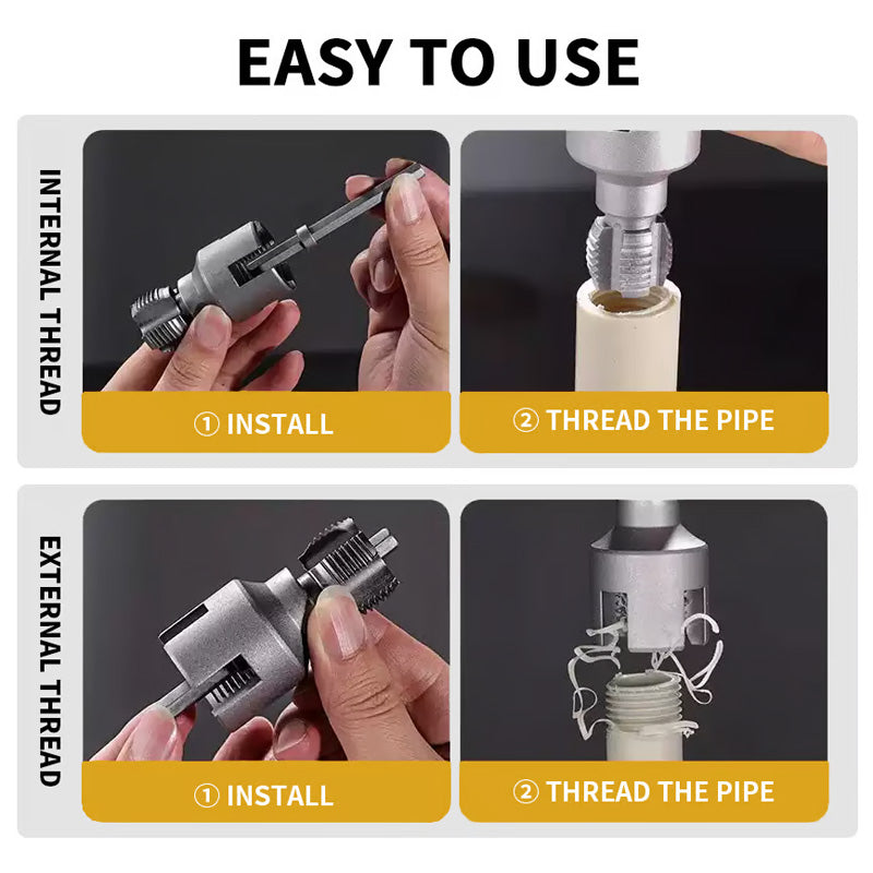 Integrated Internal & External Pipe Threading Tool