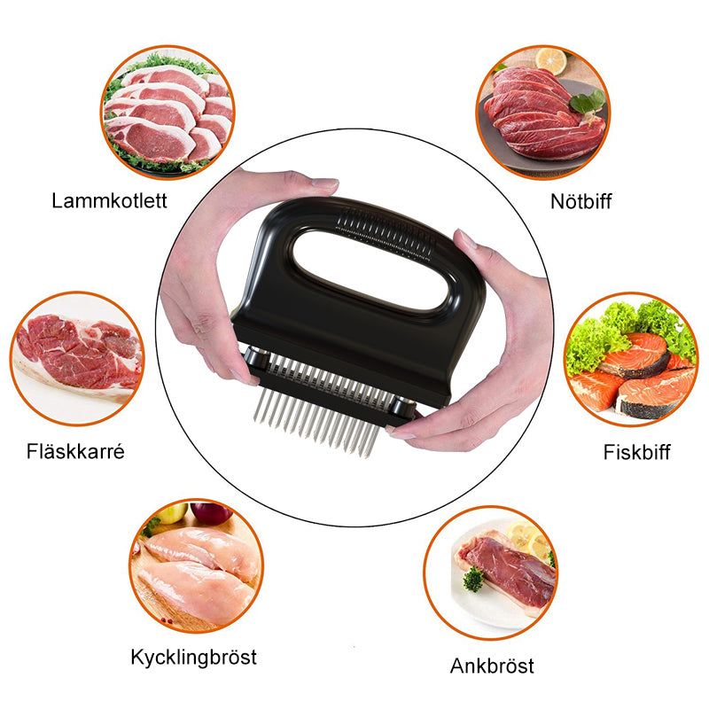 Kötttenderiser med 48 rostfria stålblad