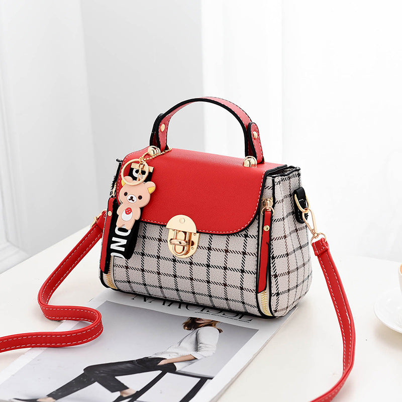 Fashionable Plaid Handbag