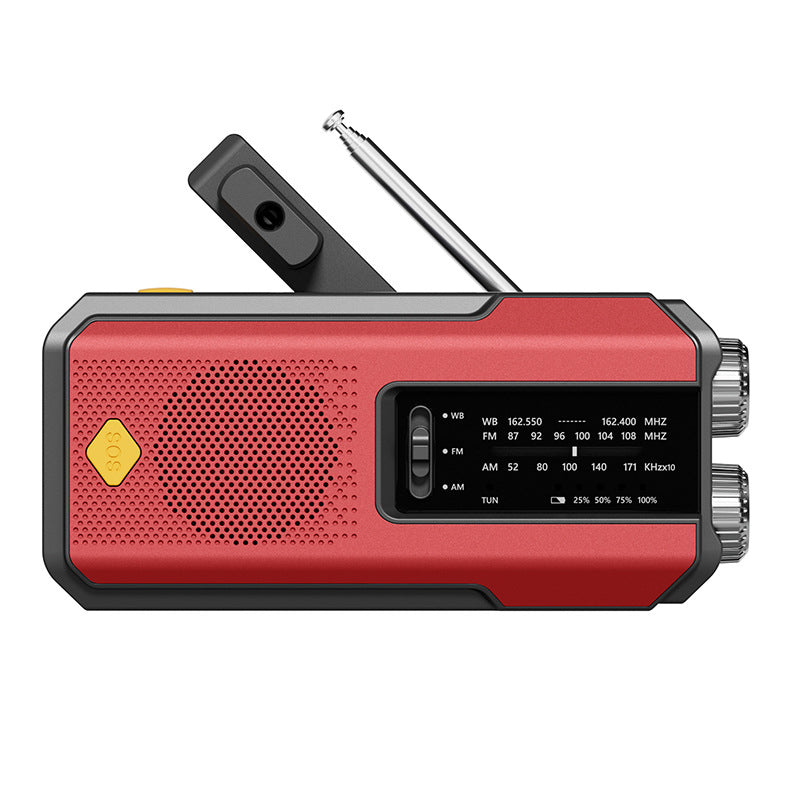 Hand Crank & Solar Emergency Weather Radio with Power Bank & LED