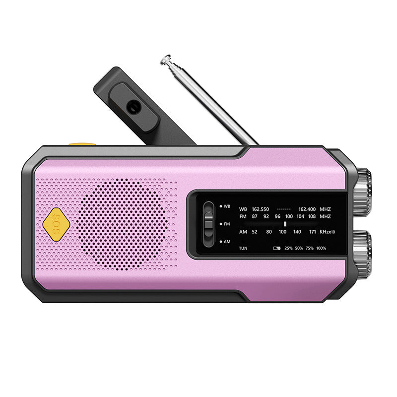 Hand Crank & Solar Emergency Weather Radio with Power Bank & LED