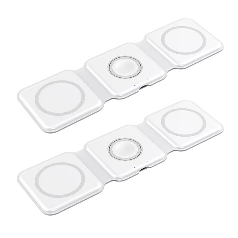 Ny hopfällbar 3-i-1 trådlös laddare