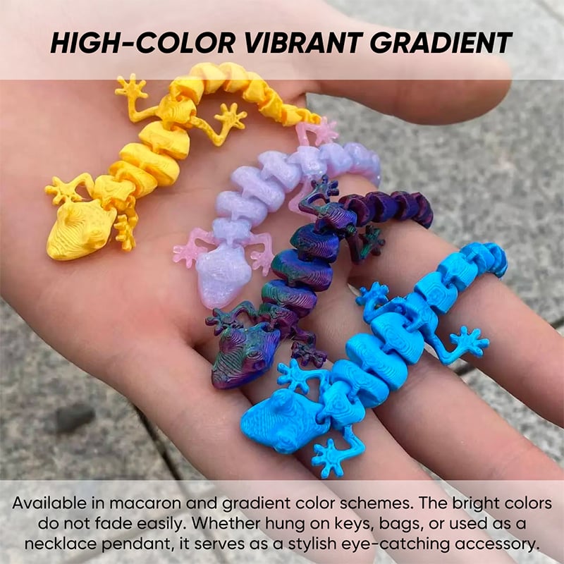 3D Colorful Gecko Decor